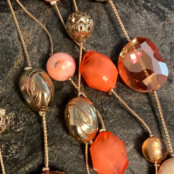 Triple stranded necklace and earrings (3 items for $15) - Picture 5 of 5